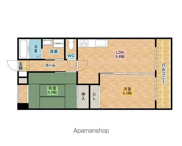 メゾン エノシマ(2LDK/3階)の間取り写真