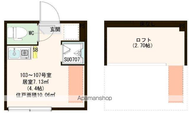 ハーモニーテラス南町(ワンルーム/1階)の間取り写真