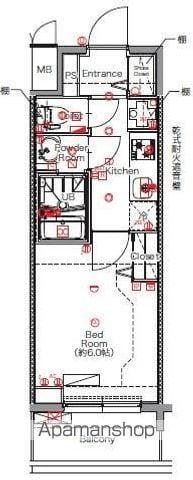 MAXIV名古屋上前津(1K/11階)の間取り写真