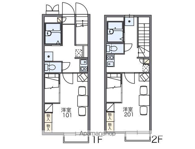 レオパレスエクセレント鹿嶋B(1K/2階)の間取り写真