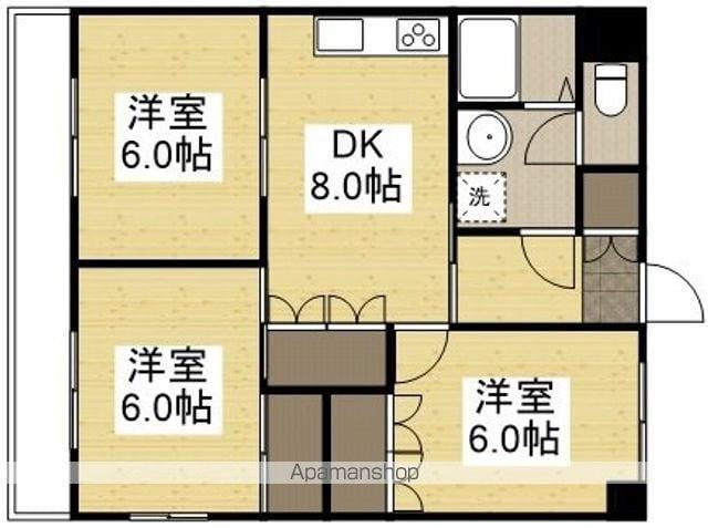 ブライトン円山(3DK/4階)の間取り写真