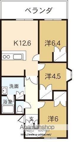ウインズクローデン(3LDK/2階)の間取り写真