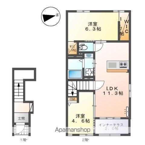 IMPIAN(2LDK/2階)の間取り写真