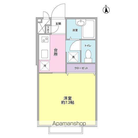 ベーシックハイツ奥沢(1K/1階)の間取り写真