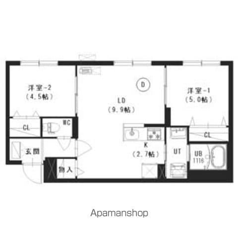 リエート平岸 平岸3-5(2LDK/2階)の間取り写真