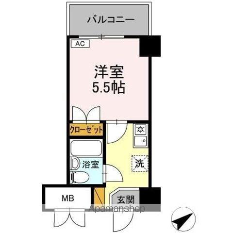 コンフォール小泉(1K/2階)の間取り写真