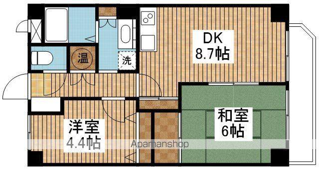 エクセリア駅南(2DK/1階)の間取り写真