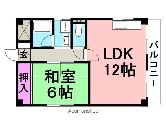 ヴィラルシール(2DK/3階)の間取り写真