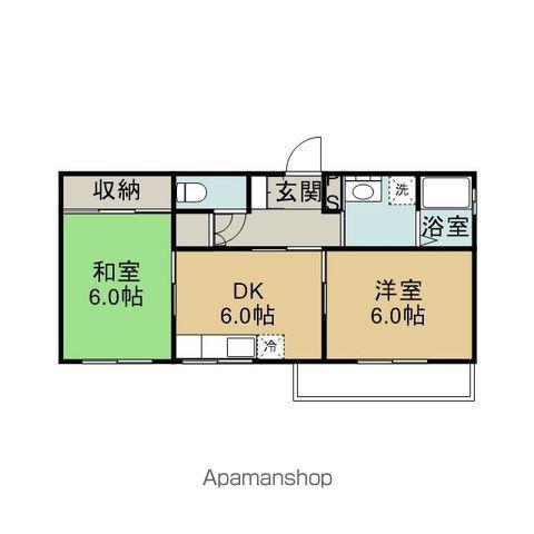 小林ビル(2DK/2階)の間取り写真