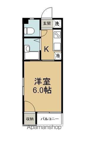 リルームス中島西(1K/3階)の間取り写真