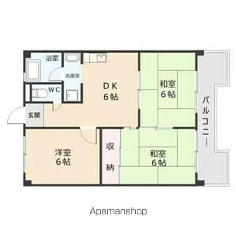 メゾンドールサカエ(3DK/2階)の間取り写真