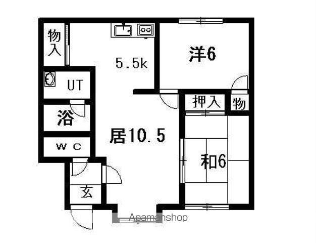 コーポクラークヒル(2LDK/2階)の間取り写真