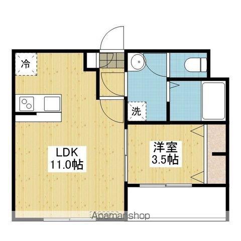 メゾン小栗(1LDK/2階)の間取り写真