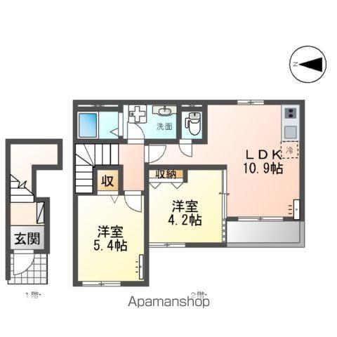 メゾン・クワトロ(2LDK/2階)の間取り写真