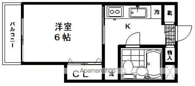 第五白鳥ビル(1K/4階)の間取り写真