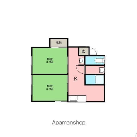 すずらん荘3号(2K/2階)の間取り写真