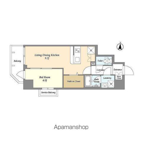 グランエール森下ウエスト(1LDK/6階)の間取り写真