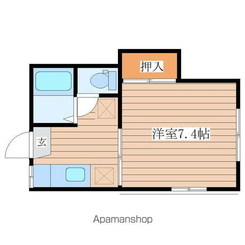 シャトルサトー(1K/1階)の間取り写真