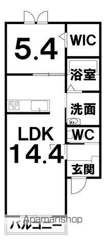 NEIGE428(1LDK/1階)の間取り写真