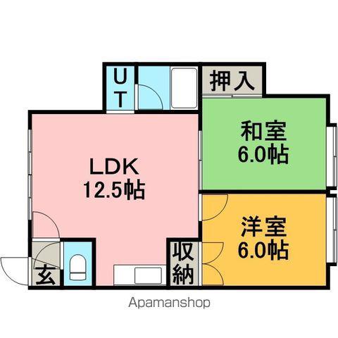 メゾンMY(2LDK/1階)の間取り写真