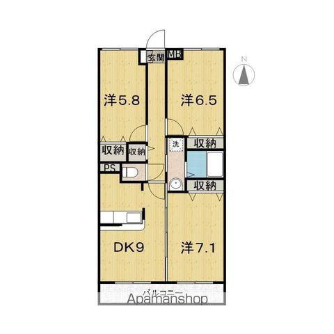 セレブリティー34(3DK/5階)の間取り写真