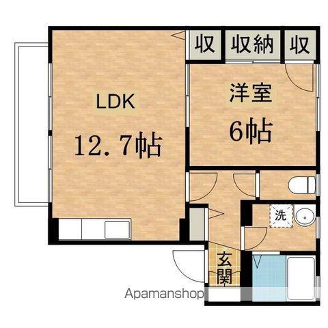 サンパレスF(1LDK/2階)の間取り写真