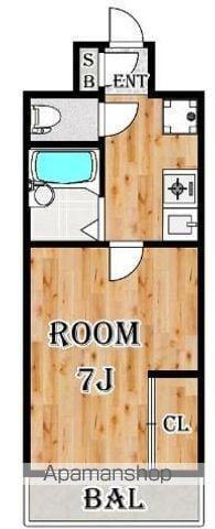 リアライズ本牧(1K/4階)の間取り写真