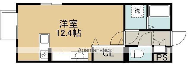 サニープレイス山手町Ⅱ(ワンルーム/1階)の間取り写真