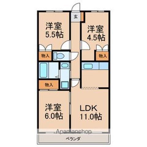 ファミール新柏(3LDK/2階)の間取り写真