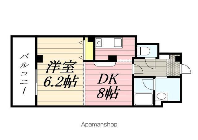 グレースガーデン(1DK/2階)の間取り写真