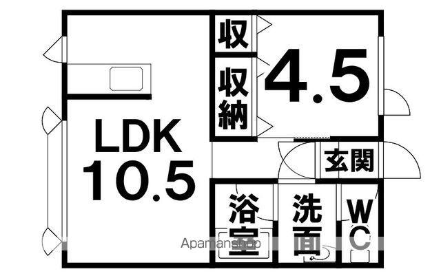 グランド飛鳥(1LDK/1階)の間取り写真