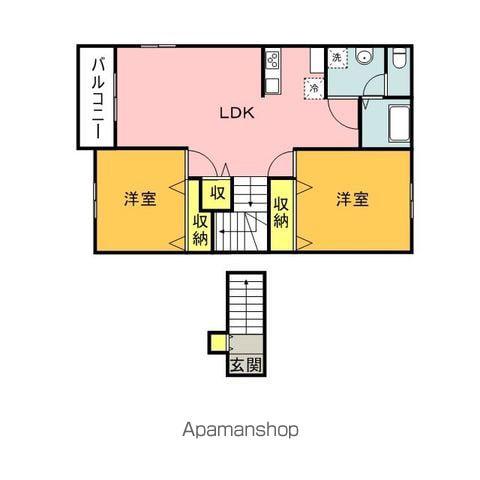 MIKI HOUSE Ⅳ(2LDK/2階)の間取り写真