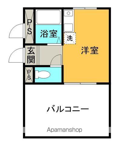 サンステージ山城(ワンルーム/4階)の間取り写真