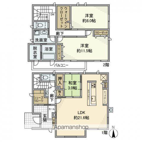 名鉄津島線 甚目寺駅 徒歩8分 2階建 築6年(3LDK)の間取り写真