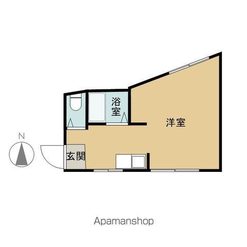 長屋アパートメントHACHI(ワンルーム/1階)の間取り写真