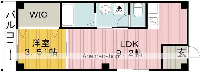 キャトルセゾン豊中本町(1LDK/1階)の間取り写真