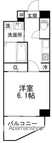 プリズム14番館(1K/2階)の間取り写真