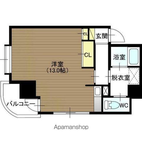 ベルトピア新潟21(ワンルーム/3階)の間取り写真