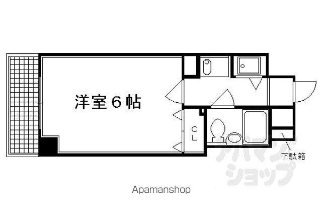 ライオンズマンション京都河原町(1K/4階)の間取り写真