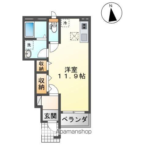 プランドールメゾン(ワンルーム/1階)の間取り写真