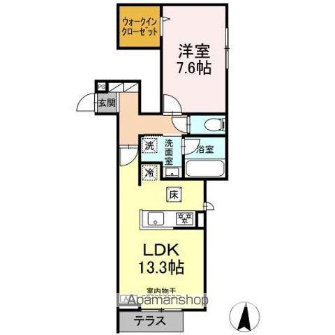 メゾン・ド・シーマ GLEE(1LDK/1階)の間取り写真