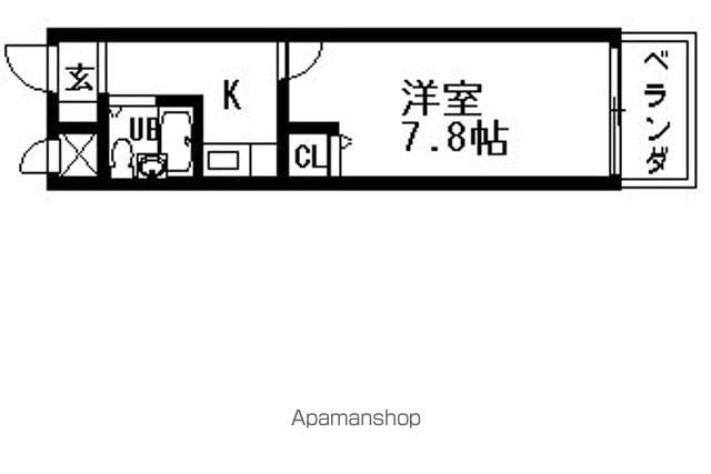 アルファニシモト(1K/1階)の間取り写真