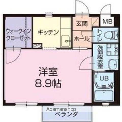 エスポワール沢尻A(1K/2階)の間取り写真