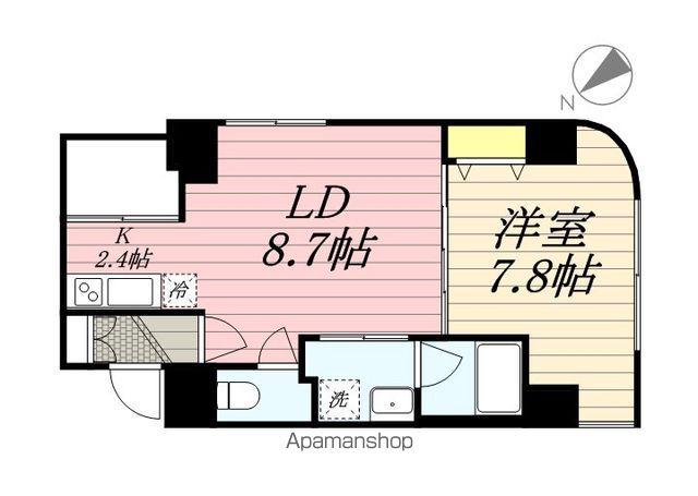 GRANDUO小石川(1LDK/6階)の間取り写真