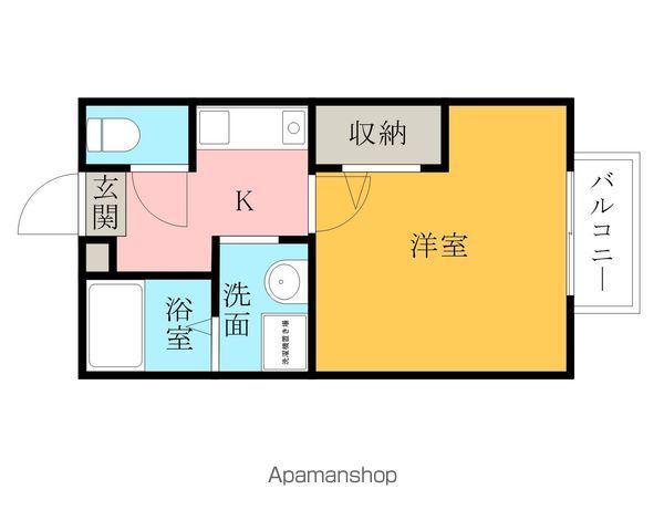 セジュールZENZO(1K/1階)の間取り写真