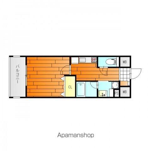 CASA EN Ⅲ(1K/6階)の間取り写真