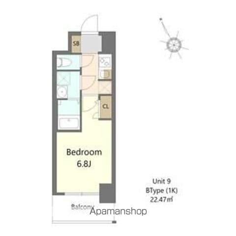 S-RESIDENCE堺浜寺BROAD(1K/5階)の間取り写真