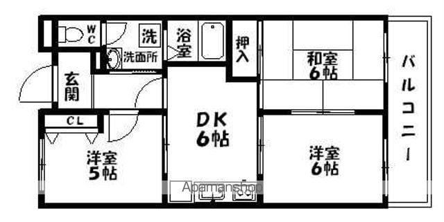 高野マンション(3DK/2階)の間取り写真