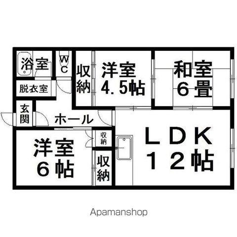 サンハイツS(3LDK/2階)の間取り写真