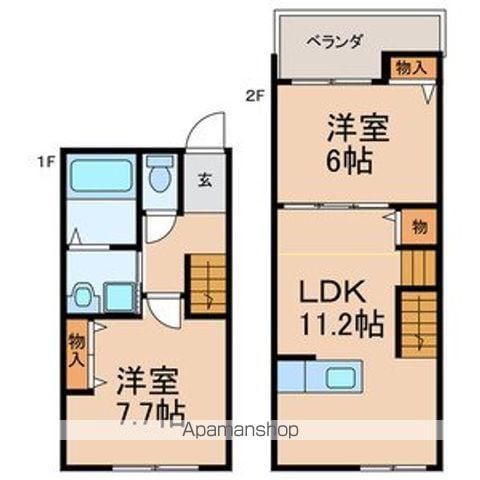 マルシェルブ柏(2LDK)の間取り写真